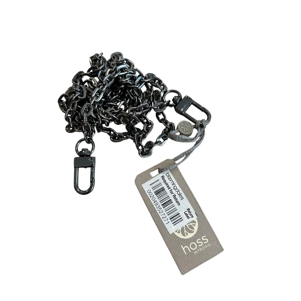 Hoss Intropia Gunmetal Silver Crossbody Bag Chain